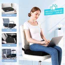 Cooling Gel Wheelchair Seat Cushion For Sciatica, Back, Pressure Sore And Ulcer Pain Relief, Breathable Memory Foam Chair Cushion With Waterproof Silk Fabric, Removable Strap, AntiSlip Cover - B0D8136N68 - 查看 7