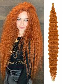 Pelucas trenzadas de ganchillo con ondas profundas de 18/22/26/30 pulgadas, extensiones de cabello de ganchillo con rizo profundo sintético - Multicolor - Ver 61