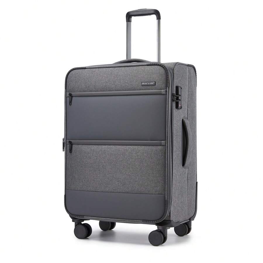 Luggage Suitcase Set 20 24 28 Inch 3 Piece Softshell Cabin Carry On Checked Travel Case With TSA Lock Spinner Wheels Expandable For Men Women - Grey - View 1