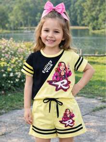 Emily Vick Girl's Outfit Set. - Yellow - View 3