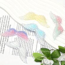 5颗全新闪亮翅膀珠子，时尚亮片树脂散珠，适合DIY手工艺品，如手机挂绳、钥匙扣、串珠笔等。 - 隨機混色 - 查看 2