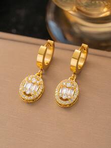 3件套不锈钢女士项链耳环套装，时尚法式嘻哈风格简约百搭，适合日常、街头、情人节、派对、节日佩戴或作为礼物。 - 套裝 - 查看 3