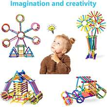 420pcs Building Blocks Toy Set, Assorted Shapes Educational Engineering Construction Puzzle, 3D Interlocking Creative Building Kit, Architecture Toy, STEM Toy For Boys And Girls, Straw Building Toy, STEM Construction Toy, Winter Gift, Debon, Children Toy>Other Children Educational Toys, Girls Toy - Multicolor - View 4