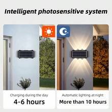 1pc Solar Wall Light, LED Solar Lamp, Battery Lamp, RGB/Warm Light 3000K, 2/4/6/8 LED, Suitable For Balcony, Stairs, Patio, Window Sill, Garage, Entrance - Solar Wall Light - View 5