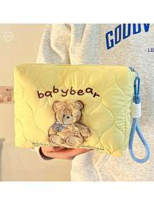 1pc Cute Puppy Portable Cosmetic Bag For Women Portable Large Capacity Skin Care Makeup Brush Storage Bag Travel Outing Toiletry Bag Multifunctional Cosmetic Bag Storage Bag Travel Business Travel Portable Storage Bag With Handle Make Up Bag Makeup Pouch Wash Bag Makeup Storage Durable Mothers Day Gift Holiday Essentials Mother Gifts - Multicolor - View 6