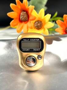 1pc Portable Finger Electronic Counter Ring, Handheld Mini Counter With Manual Button, Small Finger Digital Tally Counter, Convenient For Counting - Multicolor - View 7