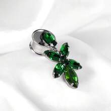 2个闪亮水晶吊坠316不锈钢耳塞 | 优雅耳扩 | 低过敏性身体饰品，适合婚礼和派对 - style-1 - 查看 10