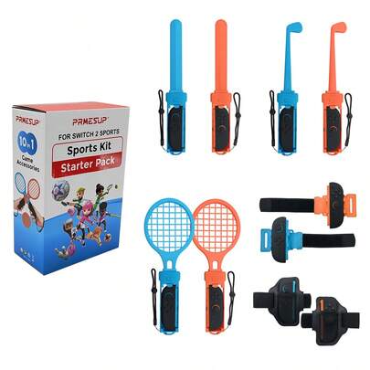 适用于 2 的运动体感套装，互动式高尔夫/击剑游戏配件，左右 Joy-Con 体感控制器套装，盒装