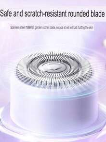 HYUNDAI 2-In-1 Waterproof Bikini Trimmer, Sensitive Skin Intimate Area Hair Remover For Women, Reusable Bikini & Body Groomer With Ergonomic Handle - Purple - View 3