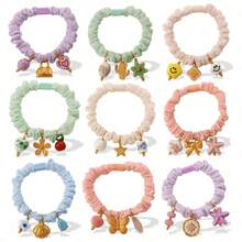 QASW European And American Cross-Border Color Small  Pleated Hair Ring Exquisite High-End DIY Pendant Decoration Girl's Heart Hair Rope - FQ01OE-PJ783DRG-PJ259G-PJPJ355PKG - Xem 4