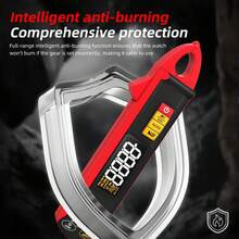 钳形表，高灵敏度，自动量程，6000计数，智能过载保护，高精度，适用于工业测量、汽车维修、电路测试 - 紅色 - 查看 4