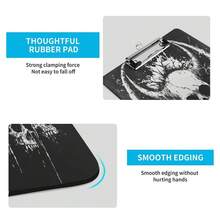 Gothic Skull Acrylic Writing Board With Clip, Fun Teacher Gift, Student Exam Notebook Office Supplies, Contract Meeting Notepad, Essential For Adults Teachers Lawyers Students Nurses Artists Back To School Organizer - Perfect Birthday, Thanksgiving, New Year, Christmas Gift, Stylish Notepad, Smooth Writing Surface, Notepad With File Folder - Skull Version - View 4