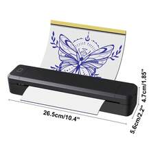 Marklife A4纹身打印机 X8 迷你便携式蓝牙A4纹身纸打印机,适用于DIY纹身,可用于办公室和小型企业 - 彩色 - 查看 5