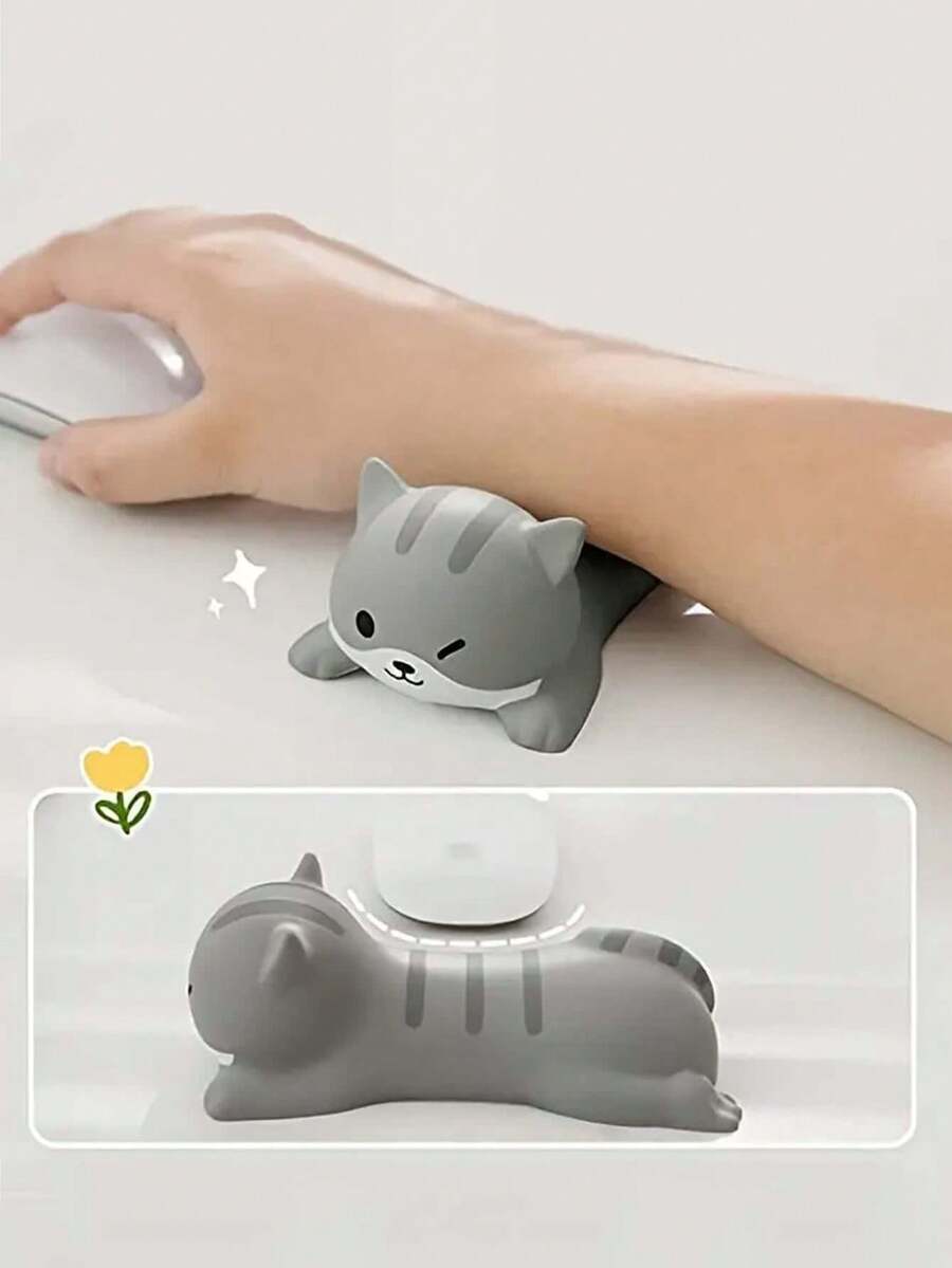 1pc Cute Stress Relief Wrist Rest Mouse Pad, Ergonomic Wrist Support Stand, Office Desk Pad Wrist Rest - View 1