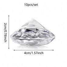 10pcs Acrylic Diamond Place Card Holders - For Wedding Table Number Stands, Table Card Display For Reception,Dining Tabletop Stands,Bride,Wedding Decor - Diamond Position Card Holder - View 13