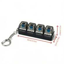 1pc Mechanical Keyboard Style Keychain With 4 Buttons, Suitable For Decorating Backpacks, Wallets And Various Bags. It Can Also Be Used As A Decorative Hanging Accessory For Cars, Homes And Other Occasions. - Multicolor - View 2