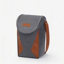 1个弧形大开口保温午餐包 - 单肩包、手提包、午餐盒包、学生便当包、大容量收纳包、随身野餐包、保温包、加厚保温午餐盒包 - 彩色 - 查看 18