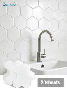 4pcs/10pcs/20pcs Large Hexagonal Self-Adhesive Kitchen Wall Tiles - Waterproof, Stain-Resistant, Easy To Peel And Replace - Large Hexagonal Series - View 15