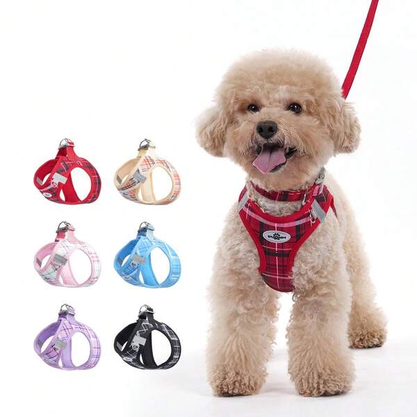 Dog Harness And Leash Set, No Pull Soft Mesh Pet Harness, Reflective Adjustable Puppy Vest For Small Medium Large Dogs, Cats
