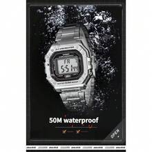 Casio 卡西欧 W-218HC 乳白色方形数字手表 50米防水 LED灯 多功能学生运动腕表 - 均碼 - 查看 2
