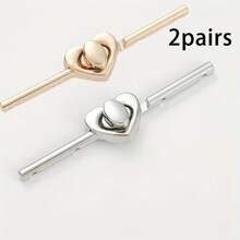 2/3Pairs Metal Bar Fastener Buttons, Chinese Style Hand-Sewn Frog Buttons For Hanfu, Stand Collar Coat Jacket, Bar-Shaped Lock - Multicolor - View 18