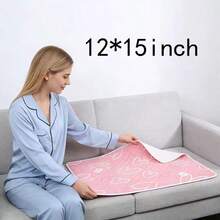1pc Reusable And Washable Diaper Pad, Anti Leakage, Strong Water Absorption, Anti Slip, Four Layer Integrated Women's Menstrual Care Pad, Ideal Choice For Family Members And Various Animals, Used As A Protective Pad For Sofas, Beds, And Furniture - Pink - View 10