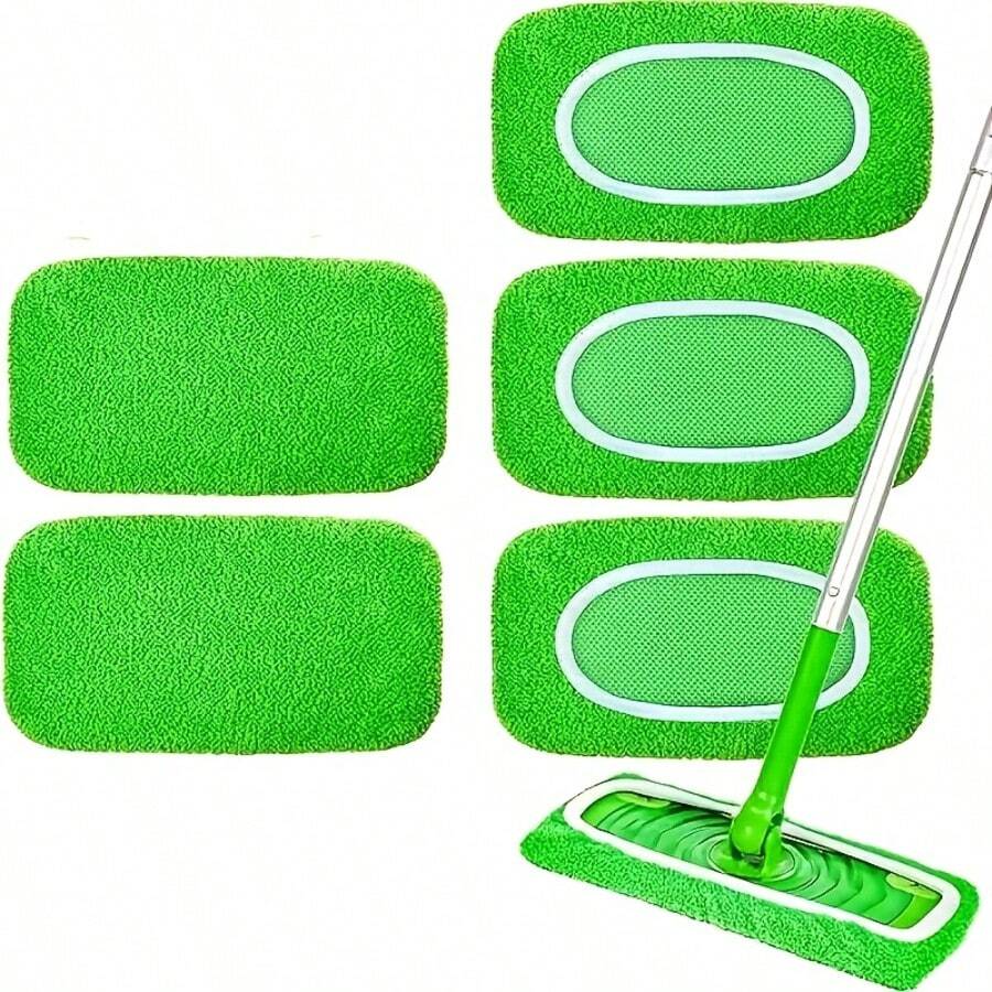 High Quality Reusable Super Microfiber Mop Pads, Washable Replacement Pads, Wet & Dry Use With High Absorbency For Floors & Vinyl, 2 Sizes (Mop Not Included)