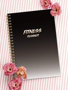 1pc 160-Page A5 Fitness Planner Notebook, Fitness Journal Tracker, Includes Exercise Log, Fitness Training & Weight Loss, Women's Self-Care Diary, Office & School Supplies - Yoga Fitness Book - View 7