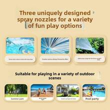 1pc Kids' Pull-Out Water Gun, Rotating Sprinkler Water Blaster Toy For Summer Beach, Suitable For Various Scenes, Parent-Child Interaction And Entertainment - Multicolor - View 5