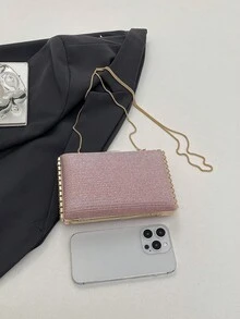 迷你时尚百搭闪亮个性化女士单肩斜挎包 - 彩色 - 查看 8