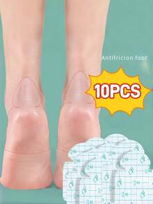 10/20pcs Self-Adhesive Invisible Heel Protector Stickers, Waterproof Anti-Friction Foot Care, Ultra-Thin Transparent Heel Cushion Pads - Transparent - View 9