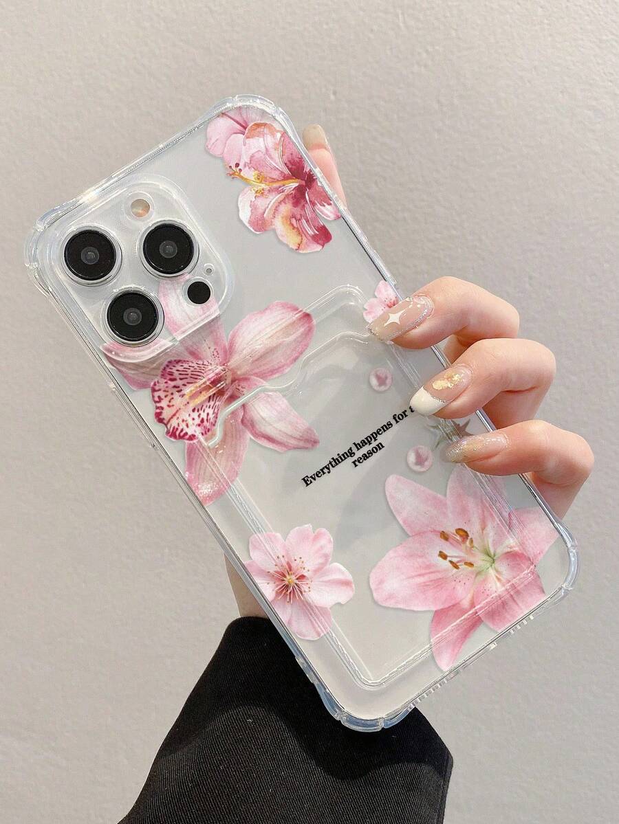 百合花图案透明卡槽防震手机壳,兼容 17/17Pro/17ProMax/16/11/16Pro/16Plus/16ProMax/16E/15ProMax/13/14/12/XS/XR/7G/8P、Galaxy S25/S25Plus/S25Ultra/A16/A36/A26/A56/A50/A12/A32/A52/A72/A51/A21S/A13/A14/S24/S24Plus/S24Ultra/S20/S23/S22/A53/S20FE/S21、11/12Pro/12/12X/13Pro/14Pro/15Pro/X3Pro等机型。 10/9/Note9/12C/Note11Pro/Note8Pro/9C/9A,国际版,非国内版 - 彩色 - 查看 1