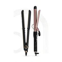 Juegos de planchas y rizadores de pelo para el hogar, sets de peinado, planchas y rizadores de pelo portátiles de calentamiento rápido - Set de plancha y rizador de pelo - Ver 6