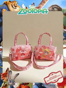 Disney 1 件官方授权《疯狂动物城》印花可调节肩带斜挎包，迷你手提包，轻便卡通单肩包 – 非常适合女孩、青少年、粉丝，完美适用于日常通勤、接送孩子上下学、购物出行、粉丝见面会 - 彩色 - 查看 2