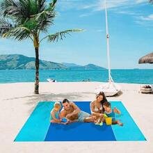 1 tấm thảm bãi biển cỡ lớn, chăn bãi biển siêu rộng, chăn bãi biển gấp gọn có túi, thảm dã ngoại bãi biển nhẹ, di động, thảm dã ngoại ngoài trời nhanh khô, chăn bãi biển bền chống cát, chống cát, thảm ngoài trời di động, lý tưởng cho dã ngoại, du lịch, cắm trại và leo núi, cho phép bạn tận hưởng thời gian thư giãn trên bãi biển. - Nhiều màu - Xem 54
