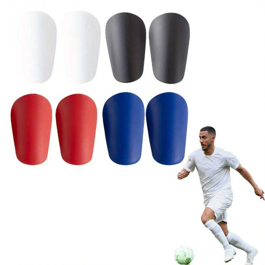 2pcs Football Shin Guards, Unisex Football Shin Pads, High Quality PET Material, Thick And Durable Mini Football Shin Guards - Multicolor - View 1