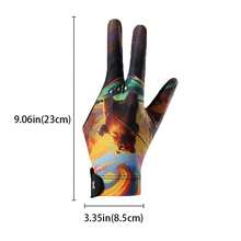 1pc Spring/Summer New Left Hand Billiard Glove, Three-Finger Snooker Glove, Left Hand Smooth Breathable Compression Touchscreen, Elastic, Non-Slip Palms, Unique Animal Design - Multicolor - View 8