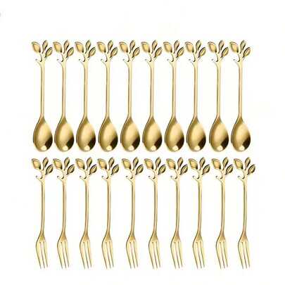 150/50/25/10pcs Gold Cutlery Set, Reusable And Washable Forks, Spoons, Cake, Salad, Western, Pasta, Coffee Stirrers, Tableware Set, Perfect For Parties, Outdoor Events, Family Gatherings, Weddings, Birthdays, Holidays, Kitchen, Gifts