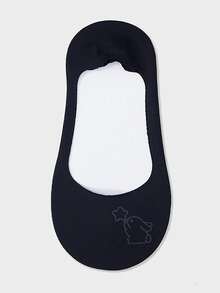 1/3/5 Pairs Women's Invisible Boat Socks, Breathable Non-Smelly, Silicone Non-Slip Heel, Cartoon Print Low-Cut Invisible Socks - Multicolor - View 10