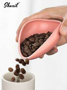 shoxil 1pc Ceramic Coffee Bean Measuring Cup - Multifunctional Container For Measuring Coffee Beans, Loose Leaf Tea And Spices. Built-In Measuring Spoon, Ideal As A Precise Measuring Tray For Coffee And Tea Preparation. - Multicolor - View 4
