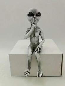 【趣味触感】外星人喝啤酒雕像 - 趣味十足的太空装饰品，绿色外星人手拿啤酒杯，非常适合摆放在桌面或书架上，是科幻迷的理想礼物，也是圣诞节、节日、送给挚友的绝佳选择，更是假日必备、科幻主题房间装饰的完美之选 | 俏皮的外星人设计 | 精致的工艺，外星人主题装饰，家居装饰 - 彩色 - 查看 13