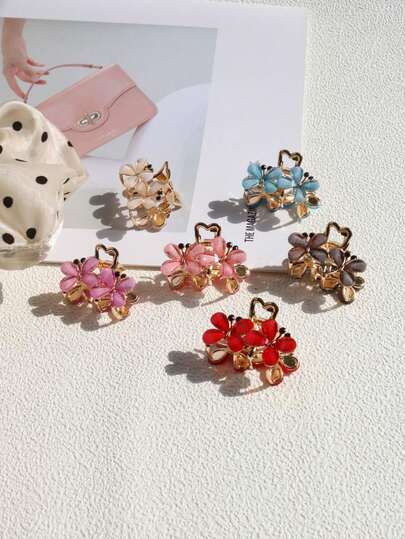 8个韩式迷你蝴蝶发夹，可爱刘海侧夹，精致百搭的女士发饰