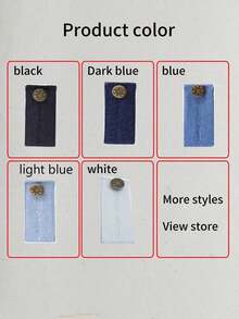 Pants Extender Set, Includes Pant Button Extender, Suspender Clips, Waistband Extender, Elastic Waistband Extender, Interlocking Waist Extender, Adjustable Elastic Waistband Extender, Suitable For Men And Women Jeans And Pants, Easy-To-Install Buckle Design - Multicolor - View 7