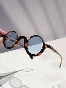 1pc Men's Fashion New Arrival, Universal Retro Punk Style Small Frame Round Shape, Personality Hipster Street Style For Daily Wear, Driving, Party - Multicolor - View 2