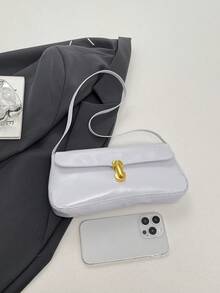 A Fashionable 2026 New Model Elegant Minimalist Style Sophisticated And Classic Ladies' Large Capacity Shoulder Bag At The Underarm Position - White - View 10