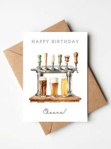 1 Thiệp chúc mừng sinh nhật hình ly bia – Thiệp chúc mừng ly bia dành cho bố, chồng, bạn trai, con trai, ông, chú, bạn bè - nhiều màu - Xem 7