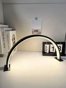 1pc-Crescent-Shaped Countertop LED Nail Lamp With Push-Button Switch, Suitable For Personal Manicures, Dressing Tables, Crafting, Desks, Bedside Tables. Ideal Graduation, Birthday Or Festive Gift. Available In Pink/White/Black. - one-size - View 11