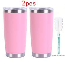 Grinkwell 2PCS 20oz 304 Stainless Steel Insulated Mugs - No Handles, No Straws, Double-Walled Vacuum Insulation, Perfect For Football Season And Holiday Gifts, A Must-Have For Match Days. - màu đen - Xem 6