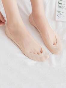 5 Pairs Silicone Non-Slip Invisible Boat Socks, Super Thin Breathable Socks, Smooth Silk-Like Low-Cut Socks For Summer - Multicolor - View 5