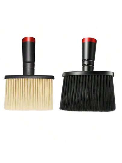 2 piezas o 1 pieza Cepillo limpiador de cuello - Cepillo para barberos y salones para eliminar el cabello suelto del contorno del cuello y las orejas después del corte de pelo, uso profesional y doméstico, base de pie, herramientas para el cabello, productos y accesorios para barbería, salón de belleza, artículos esenciales de viaje, vuelta al colegio, artículos esenciales de viaje y vacaciones, accesorios para el cabello para mujeres